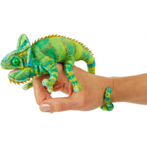 Folkmanis Mini Chameleon Finger Puppet,Green