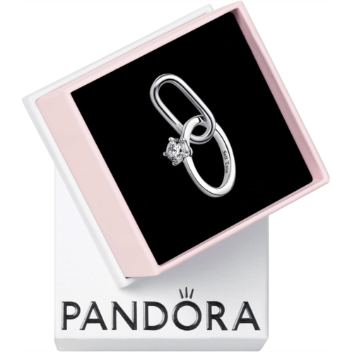 Pandora Marry Me Double Link Charm - Compatible Me Bracelets - Jewelry for Women - Gift for Women in Your Life - Made with Sterling Silver & Cubic Zirconia
