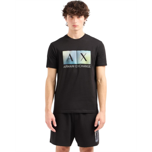 Mens Armani Exchange Regular Fit Cotton Gradiant Box Logo Tee