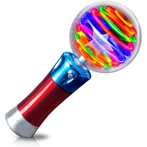 ArtCreativity Light Up Magic Ball Toy Wand for Kids - Flashing LED Wand for Boys and Girls - Spinning Lights and Colors - Fun Gift, Entertainment for Parties and Autism Sensory Roo