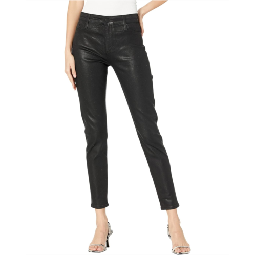 AG Jeans Farrah High-Rise Skinny Ankle in Luminous Super Black