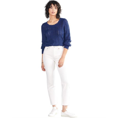Hatley Floral Pointelle Sweater - Navy