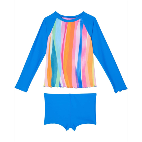 Hobie Kids Riding Waves Merrow Edge Rashguard and Boyshorts (Big Kids)