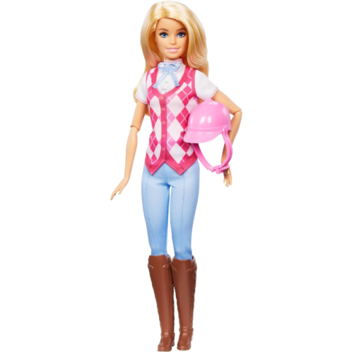 Barbie “Malibu” Doll & Accessories from Mysteries: The Great Horse Chase, Includes Fashion Doll, Removable Riding Outfit & Helmet