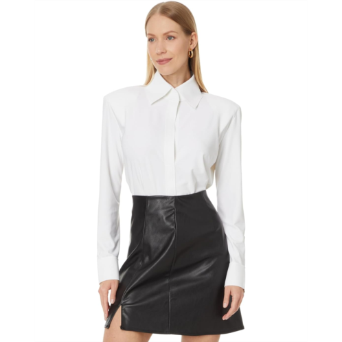 Womens Norma Kamali Shirt w/Shoulder Pads