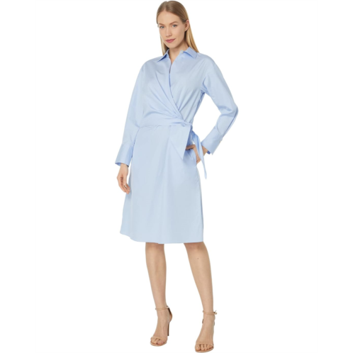 Vince Long Sleeve Wrap Shirtdress