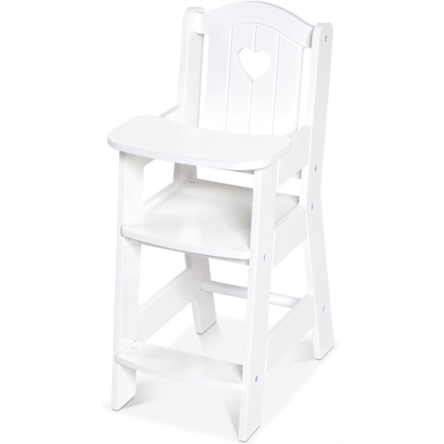 Melissa & Doug Play High Chair - Pretend Play High Chair Baby Doll Accessories,White