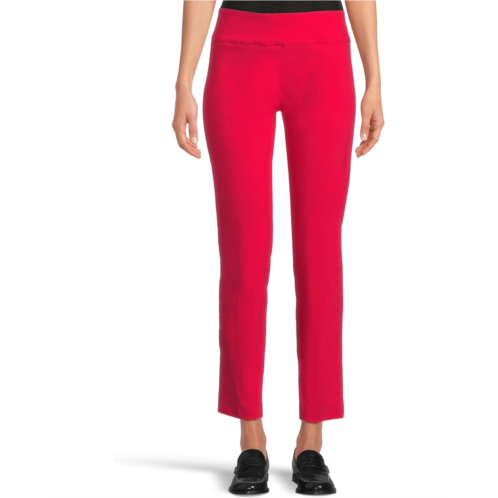 Womens Elliott Lauren Control Stretch Pull-On Ankle Pants with Back Slit detail