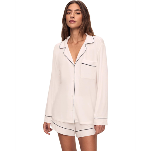 Womens Eberjey Gisele Long Sleeve Top & Short PJ Set