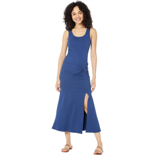 SUNDRY Long Twist Front Sleeveless Dress in Cotton Modal