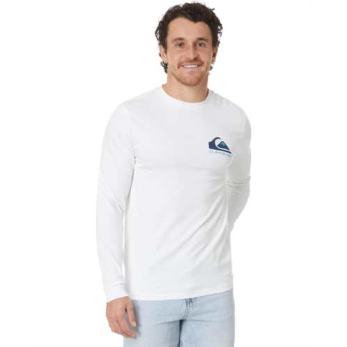 Mens Quiksilver Comp Logo Long Sleeve Screen Tee