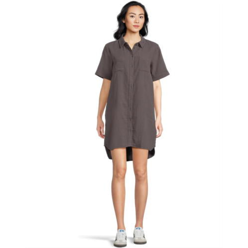 Mod-o-doc Half Sleeve Swing Shirt Dress