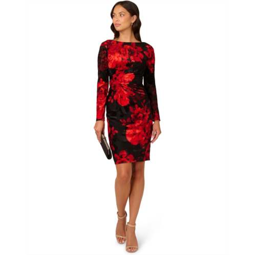 Womens Adrianna Papell Burnout Velvet Sheath Dress