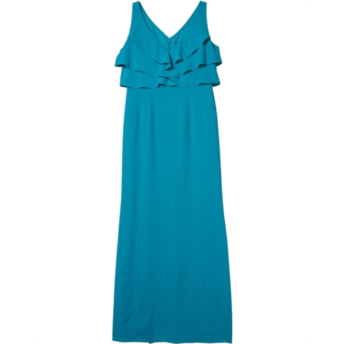 Adrianna Papell Ruffle Crepe Gown