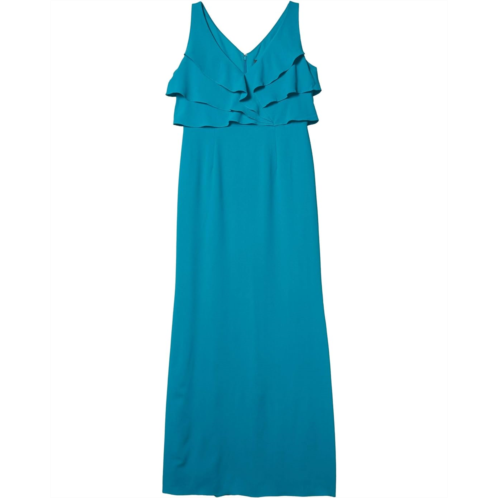 Adrianna Papell Ruffle Crepe Gown