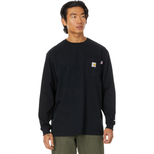 Mens Carhartt Flame-Resistant Force Loose Fit Midweight Long Sleeve Pocket T-Shirt