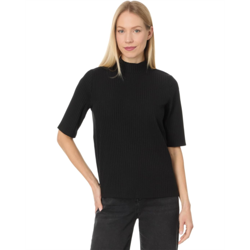 Womens Eileen Fisher Mock Neck Elbow Sleeve Top