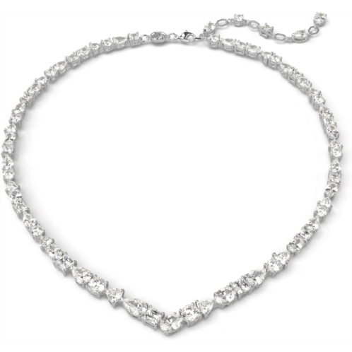 Swarovski Mesmera Necklace, Clear Mixed-Cut Stones in a Rhodium Finished Setting, Part of the Mesmera Collection