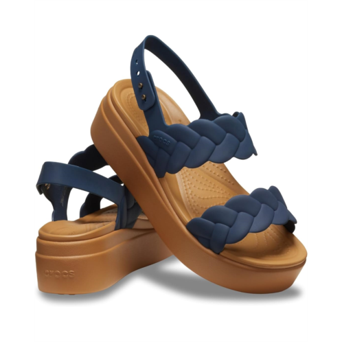 Womens Crocs Brooklyn Woven Low Wedges Platform Sandals