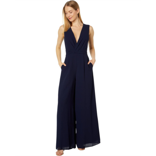 Vince Camuto Chiffon Twist Front Balloon Sleeve Jumpsuit