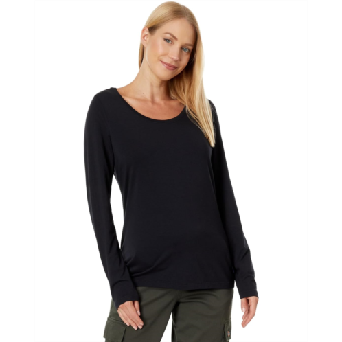 L.L.Bean Womens LLBean Soft Stretch Supima Tee Scoop Neck Long Sleeve