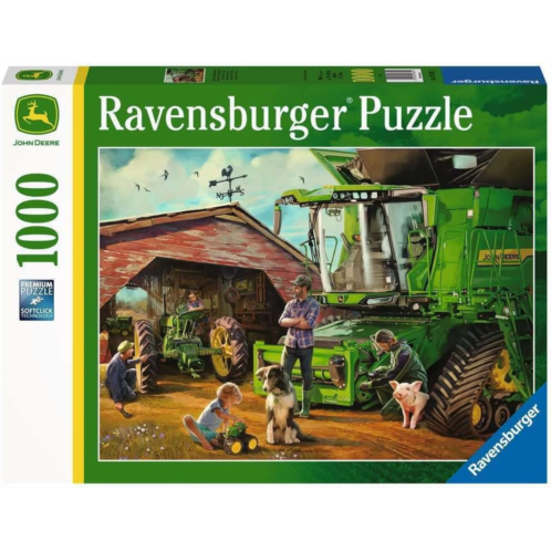 Ravensburger John Deere Then & Now 1000 Piece Jigsaw Puzzle for Adults - 16839 - Every Piece is Unique, Softclick Technology Means Pieces Fit Together, 27 x 20 inches (70 x 50 cm)