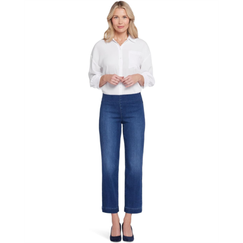 Womens NYDJ Bailey Relaxed Straight Ankle Pull-On Jeans