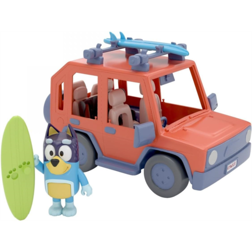 Bluey, 4WD Family Vehicle, with 1 Figure and 2 Surfboards Customizable Car - Adventure Time for Ages 3+, Multicolor, 13018