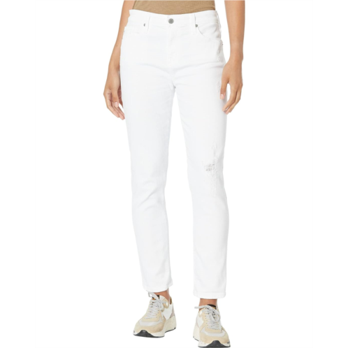 AG Jeans Ex-Boyfriend Slouchy Slim in Classic White Destructed
