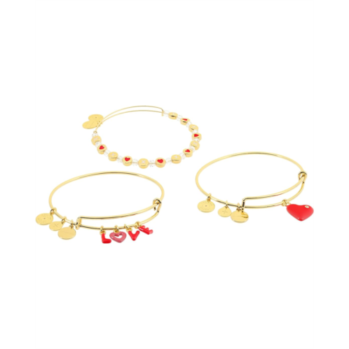 Alex and Ani Love Multi Charm Bracelet Set of 3