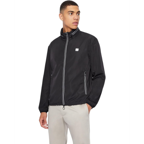 Mens Armani Exchange Zipper Reflective Logo Jacket