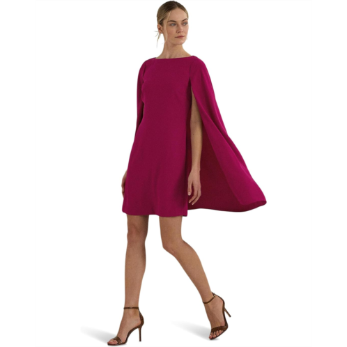POLO RALPH LAUREN Womens Lauren Ralph Lauren Cape Georgette Cocktail Dress