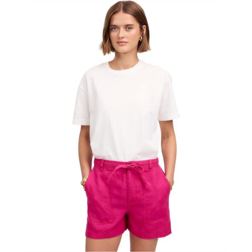 Womens Madewell Pull-On Drawstring Shorts in 100% Linen
