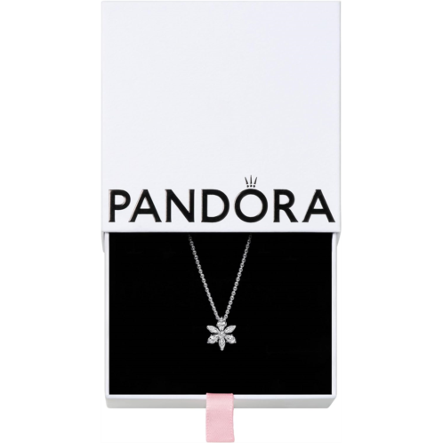Pandora Sparkling Herbarium Cluster Pendant Necklace - Elegant Jewelry with Lobster Clasp - Great Gift for Her - Sterling Silver & Cubic Zirconia - 17.7, With Gift Box