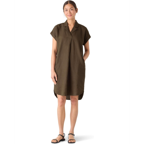 Womens Eileen Fisher Notch Collar Dress