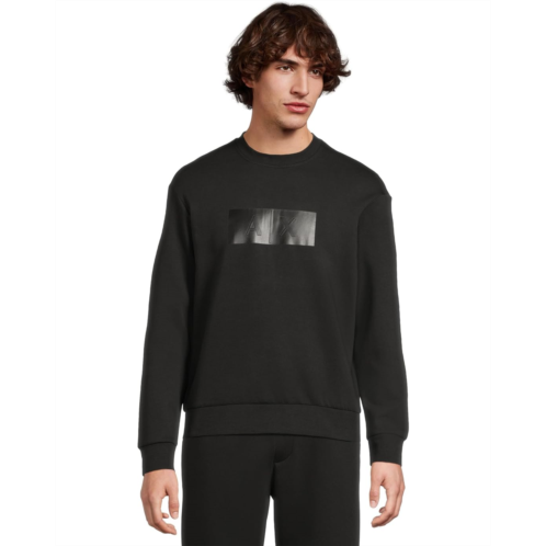 Mens Armani Exchange Monochromatic Rectangle A x Logo Sweatshirt