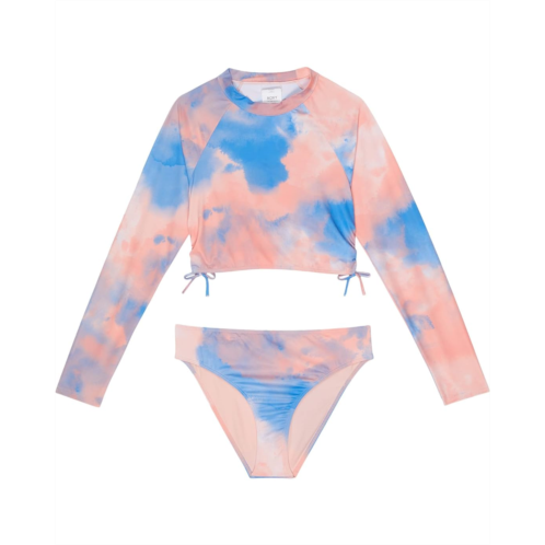 Roxy Kids Malibu Story Long Sleeve Lycra Crop Top Set (Big Kids)