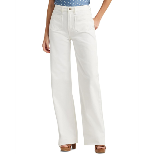 POLO Ralph Lauren LAUREN Ralph Lauren High-Rise Wide-Leg Jeans in White Wash