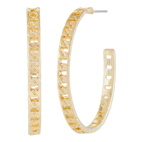 Front Row Thin Curb Chain Earrings 33311