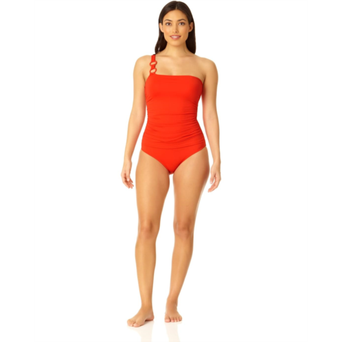 Anne Cole Ring Strap Asymmetric One-Piece