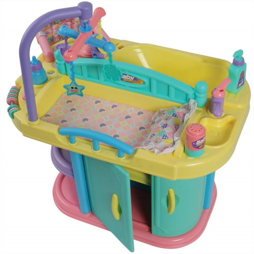 Constructive Playthings Baby Doll Changing Table with Accessories, Multicolor