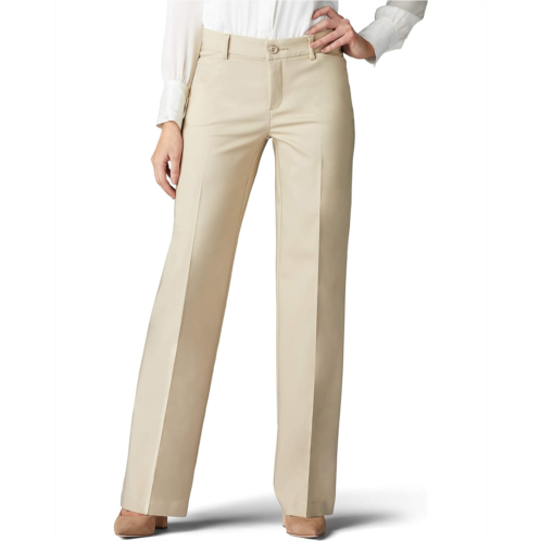 Womens Lee Flex Motion Regular Fit Trouser Pants Mid-Rise