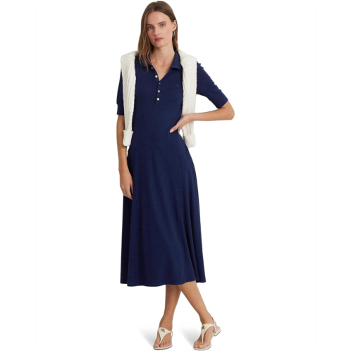 POLO RALPH LAUREN Womens Lauren Ralph Lauren Cotton-Blend Polo Dress