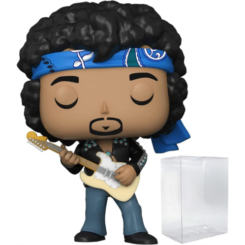 POP Rocks: Jimi Hendrix (Live in Maui Jacket) Funko Vinyl Figure (Bundled with Compatible Box Protector Case), Multicolored, 3.75 inches