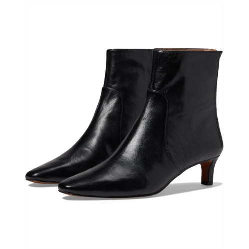 Womens Madewell The Dimes Kitten-Heel Boot In Crinkle Leather