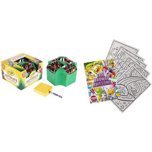 Crayola Coloring Book & Crayon Set, Amazon Exclusive, Gift for Kids, Ages 4, 5, 6, 7
