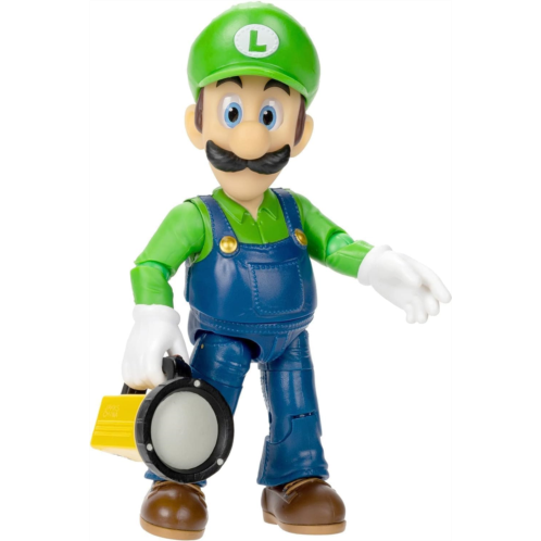 THE SUPER MARIO BROS. MOVIE - 5 Inch Action Figures Series 1 - Luigi Figure with Flashlight Accessory