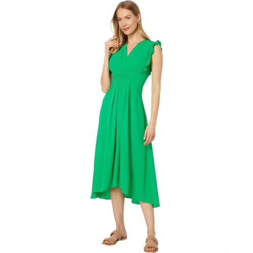 Womens Maggy London Maxi Dress with Ruffle Sleeve and Tucked Waist