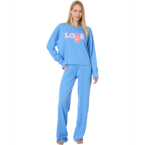 P.J. Salvage Womens PJ Salvage Cotton Modal Jersey Softee Pajama Set