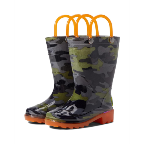 Western Chief Kids Olive Camo Lighted Rain Boot (Toddler/Little Kid)